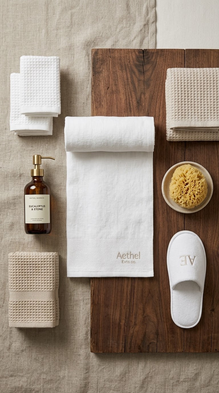 Resort Luxury Plush 100% Cotton Bath Linen Set - Hotel White