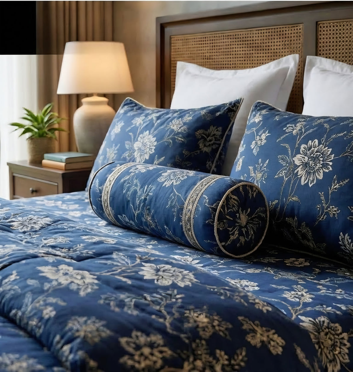 Premium 100% Cotton (300 TC) 7-Piece Bedding Set