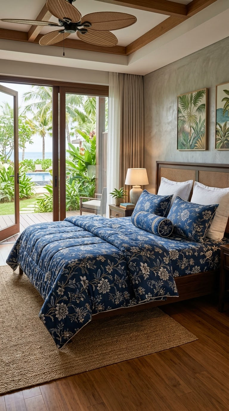 Premium 100% Cotton (300 TC) 7-Piece Bedding Set