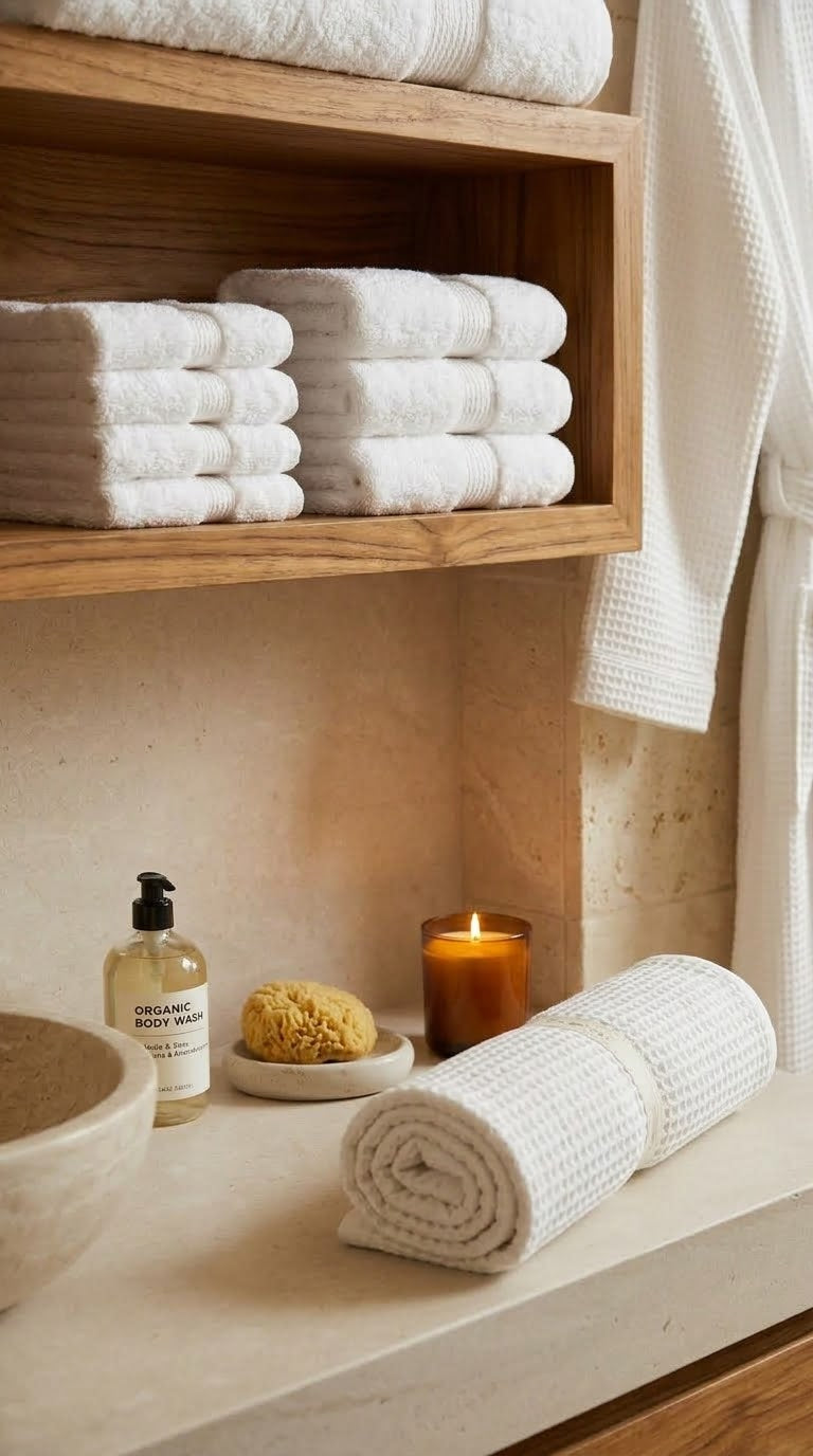 Resort Luxury Plush 100% Cotton Bath Linen Set - Hotel White